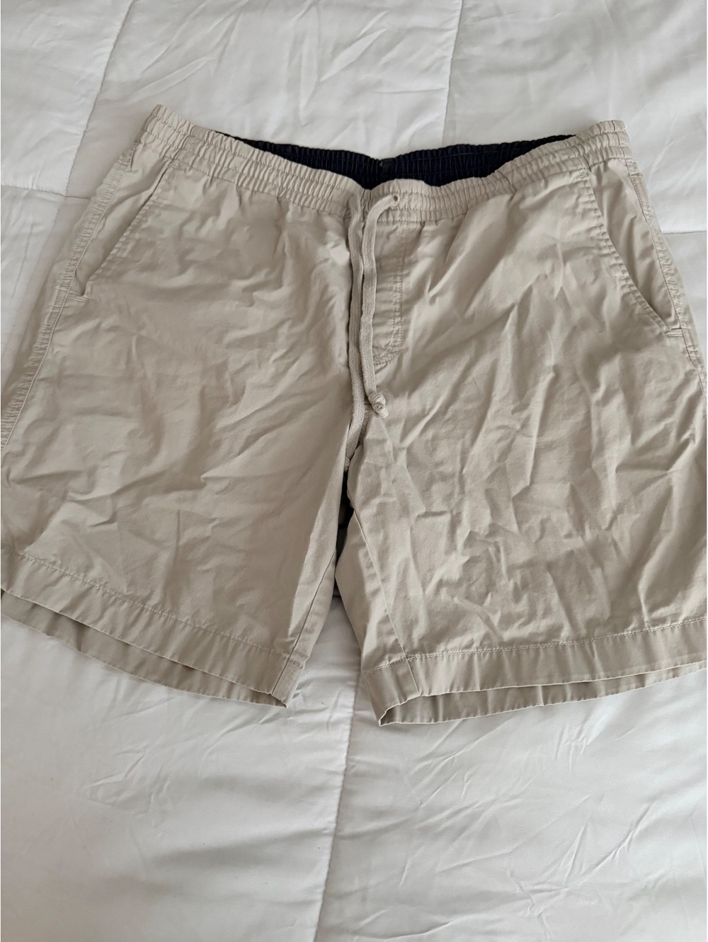Chaps Men's Beige Casual Drawstring Shorts Size L/G